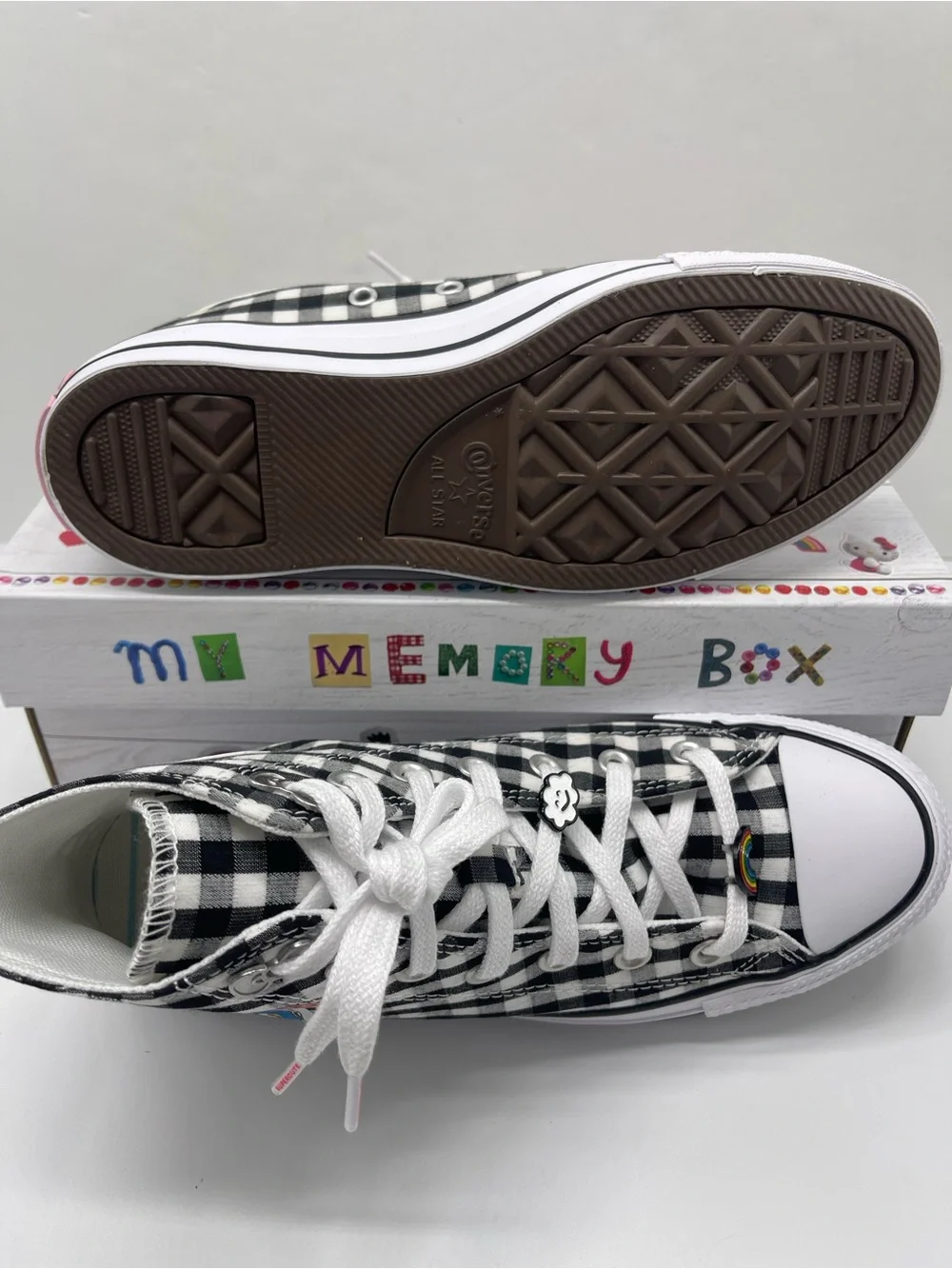 Converse WMNS CTAS HI Hello Kitty & Friends Picnic BlkWh Pink High Top Sneakers - Picture 3 of 16